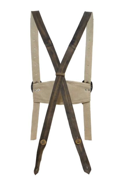 Beige Bavarian Lederhosen Suspenders
