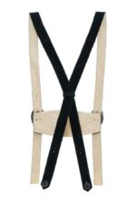 Black Charcoal Lederhosen Suspenders