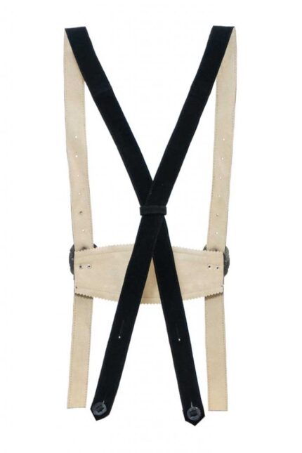 Black Charcoal Lederhosen Suspenders
