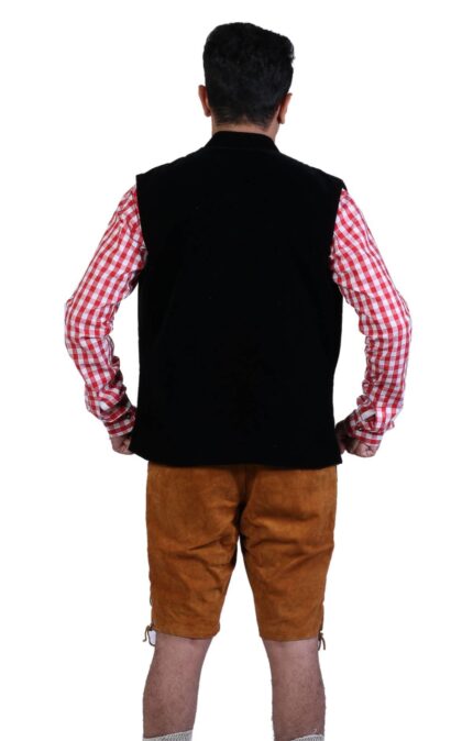 Black Trachten German Waistcoat