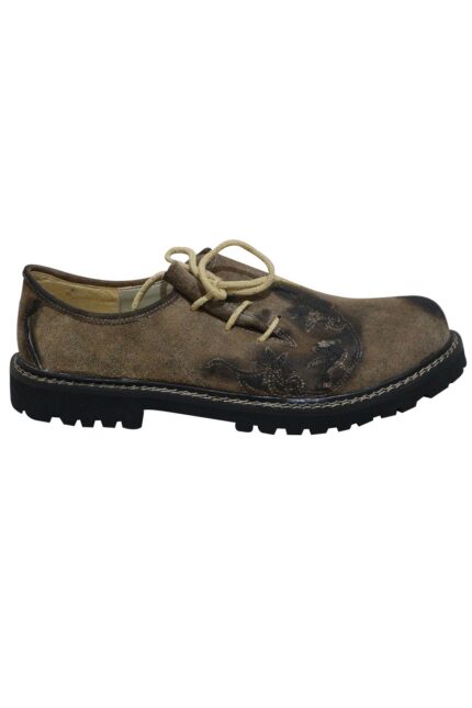 Brown Lederhosen Embroidery Shoes