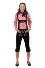 Elegante schwarze Kniebund-Lederhosen für stilbewusste Damen