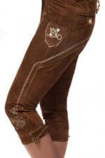 Ladies Brown Kniebund Lederhosen
