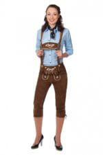 Ladies Brown Kniebund Lederhosen