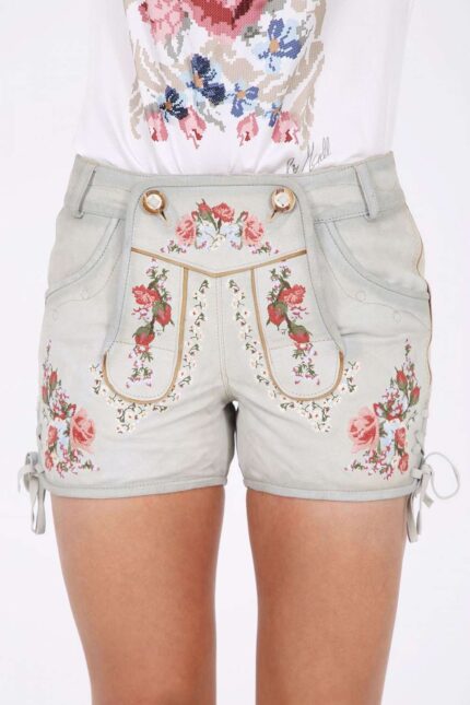 Ladies Flower Nude Lederhosen