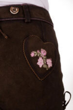 Ladies Tyrol Folklore Brown Lederhosen