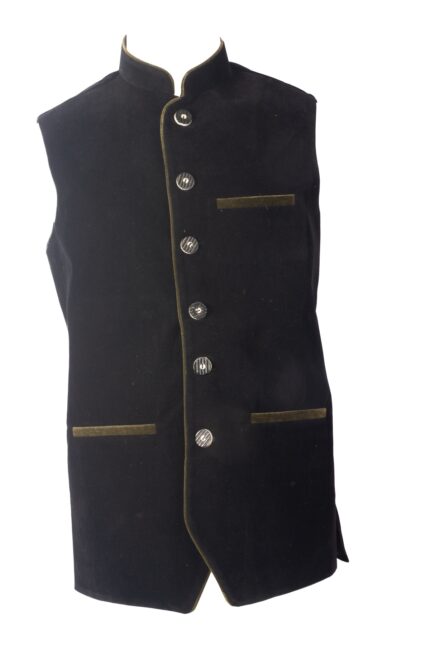 Men's German Black Waistcoat