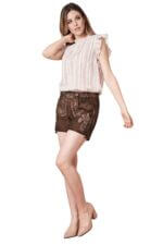 Traditionelle Damen-Lederhose aus Wildleder