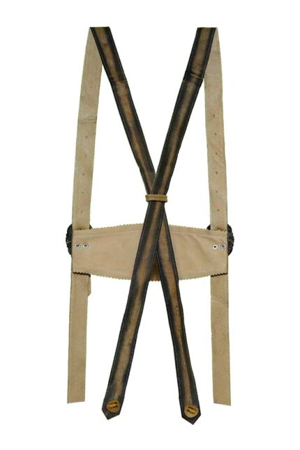Greenish Brown Bavarian Lederhosen Suspenders