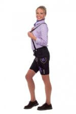 Women's Embroidered Sophie Black Lederhosen