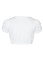 Short Sleeve Cotton Dirndl Blouse
