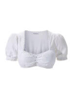 Damen Weiße Oktoberfest-Bluse – Malina Blus