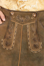 Vintage Brown Women Bavarian Skirt